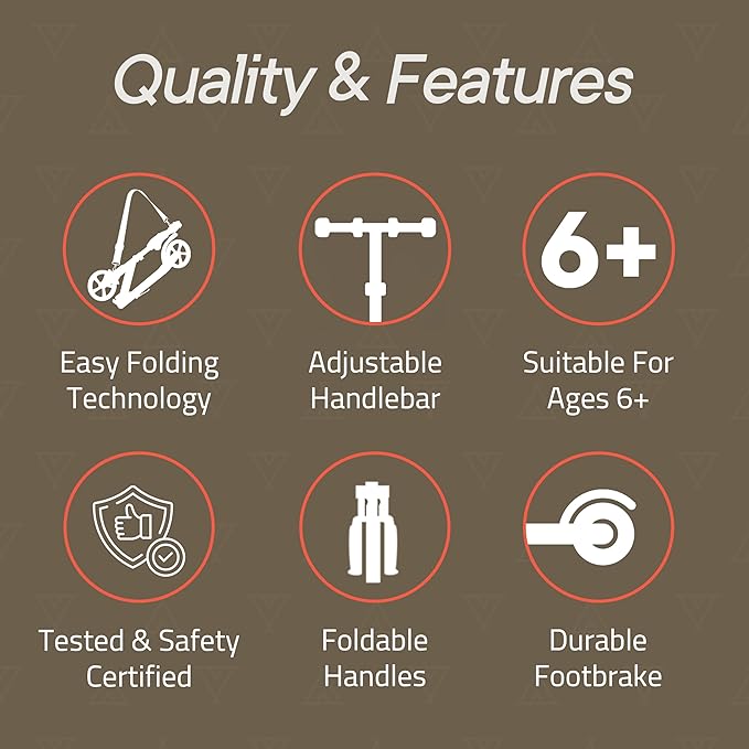 Kick Scooter for Ages 6+, for Kids, Teens, and Adults, Max Load 240 LBS, Foldable, 8-inch Big Wheels for Kids and Adults, with Kickstand, 3 Adjustable Levels, Child Safety Approved, Pink