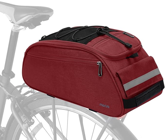 MOSISO Bike Rack Bag, Waterproof Bicycle Trunk Pannier Rear Seat Pouch Cycling Bike Carrier Backseat Storage Luggage Saddle Shoulder Bag