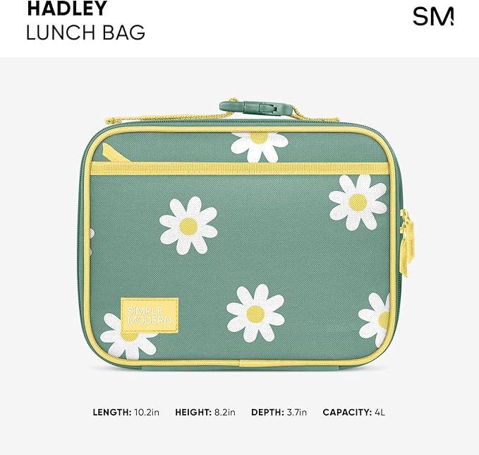 Simple Modern Disney Kids Lunch Box for School | Reusable Insulated Lunch Bag for Toddler, Girl, and Boy | Meal Containers with Exterior & Interior Pockets | Hadley Collection | Moana Oceana