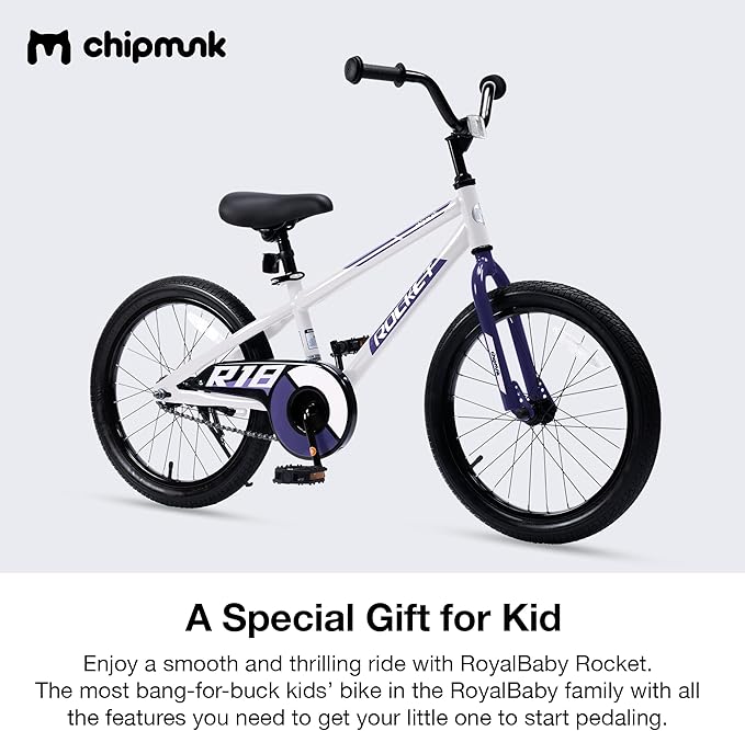 Chipmunk Kids Bike Toddlers 12 14 16 18 Inch Wheel Bicycle Beginners Boys Girls Ages 3-11 Years, Multiple Color Options