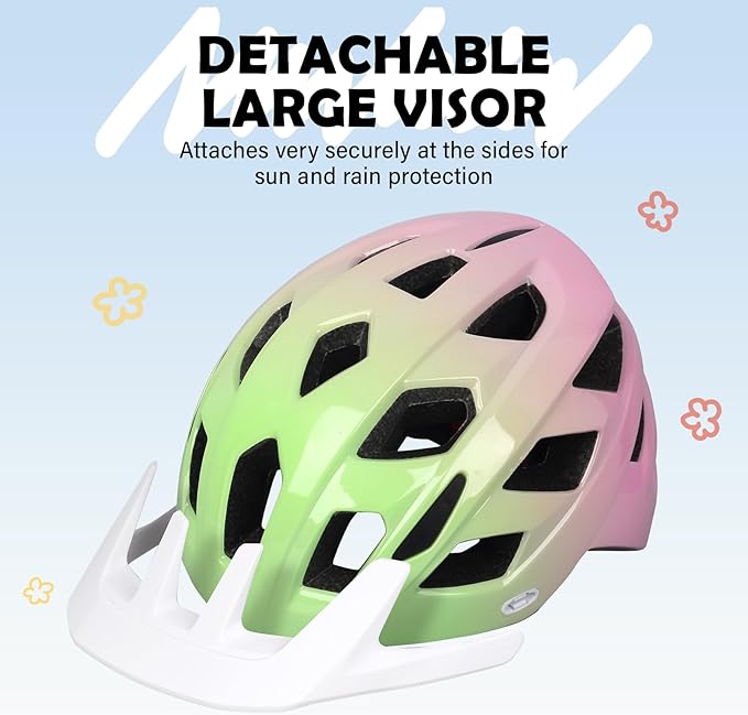 Kids Bike Helmet, 2 Size Adjustable for Youth Toddler Boys & Girls 3-5-8-10-12-14 Years, Child Helmets with Visor for Skating Cycling Scooter