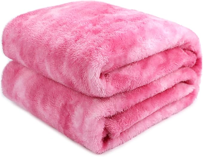 obinsm Warm Blanket Pink Soft Fleece Blankets Throw Blankets for Bed
