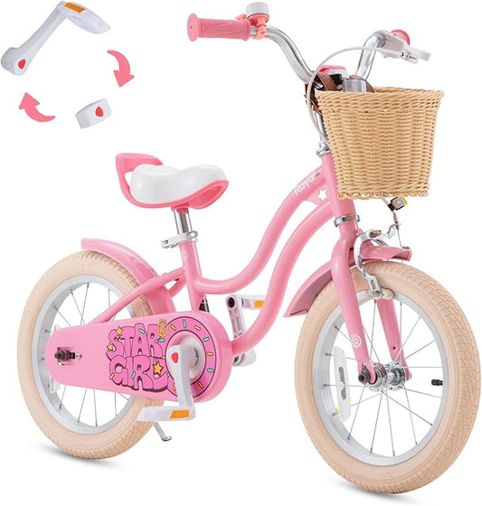 RoyalBaby Girls Bike Classic & EZ Kids Bike, Balance and Pedal Bicycle, 12 14 16 18 20 Inch Toddlers to Big Kids 3-10 Years