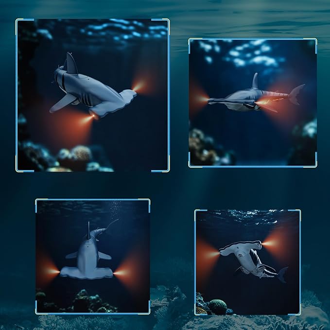 Remote Control Shark Toys High Simulation,Water Toys for Kids, High Simulation Shark for Pool & Bath, Ideal Gifts for Boys Ages 6+(Blue)