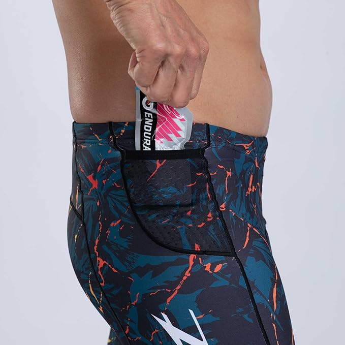 Zoot Men’s LTD 9-Inch Triathlon Shorts, Endurance Cycle Padded Shorts, for Swim, Bike, Run with Quick Drying UPF 50 + Fabric