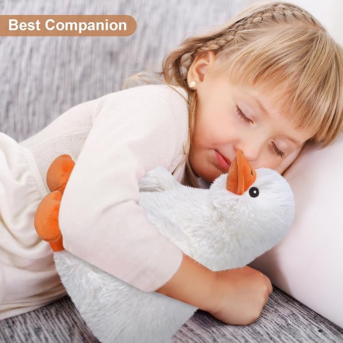 Coolable & Heatable Duck Stuffed Animals, Microwavable Stuffed Animal for Heat Therapy & Stress Relief, Cuddly Warm Duck Plush Toy Heating Pad, Cute Duckling Gifts for Women & Kids