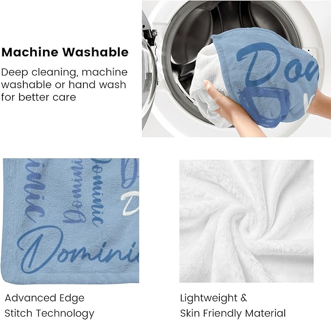 Dr.TOUGH Personalized Name Blanket Personalized Blanket for Adult Kids Flannel Customized Personalized Blankets and Throws