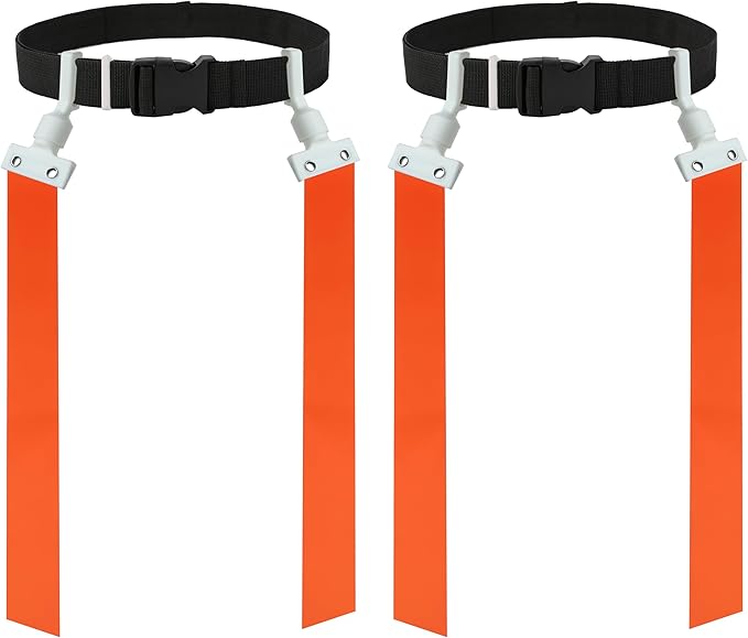 Gameday Flag Football Set – Kits for 2–14 Players w/Belts, Agility Cones & Carry Bag – Available in Multi Colors & Sizes