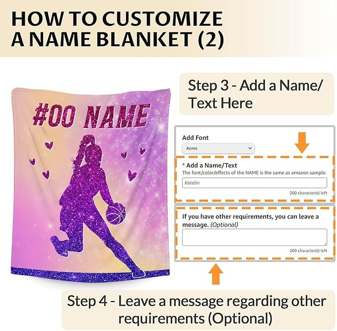 Custom Basketball Blanket Gifts for Girls- 30x40 Inches Sport Throw Blanket for Babies Kids- Personalized Pink Soft Fuzzy Nap Blankets for Couch Sofa Bed