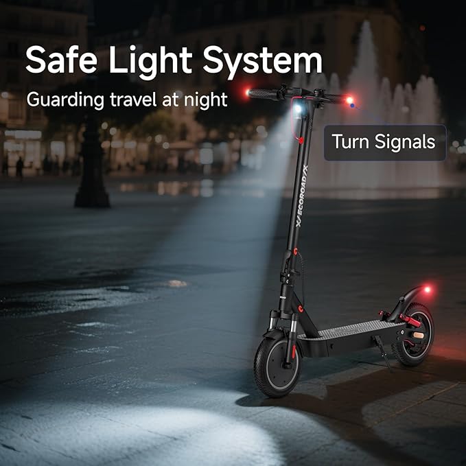 Electric Scooter for Adults, 30-32Miles Long Range Electric Scooters, 500W-750W Motor & 21-25MPH Adults Commuting Scooters, 10" Tires, Lightweight Foldable E-Scooter with Turn Signals