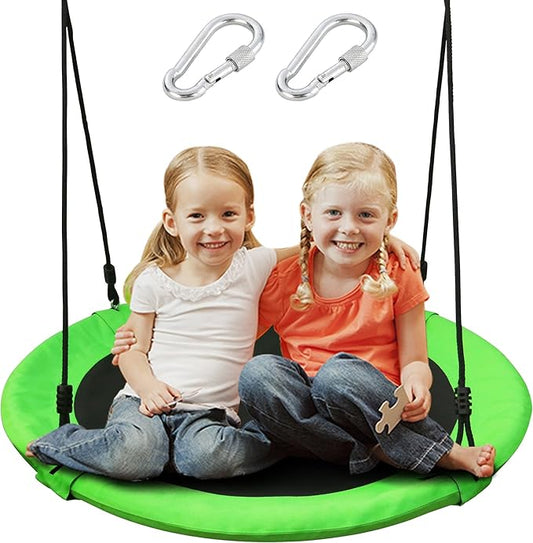 Saucer Tree Swing Seat for Kids 40 Inch Outdoor Round Tree Swing for Children Outdoor Swing Set Accessories