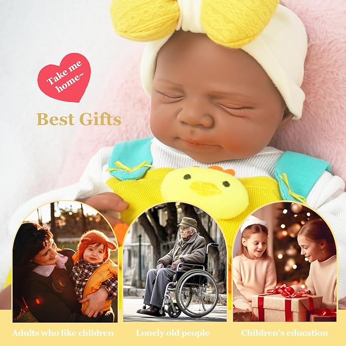 18.9 in Full Silicone Reborn Baby Dolls, 1:1 Lifelike Newborn Dolls Non Vinyl Realistic Reborn Toddler Dolls Boy Washable Sleeping Doll