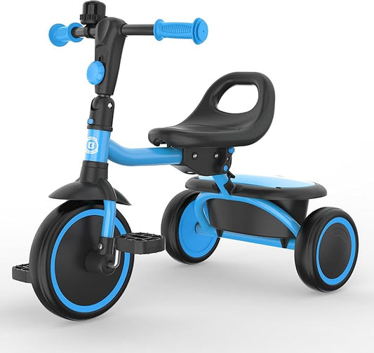 besrey Kids Tricycles Age 18 Month to 5 Years, Toddler Tricycle Kids Trikes Tricycle, Gift Toddler Tricycles for 2-5 Year Olds, Gift & Toys for Boy & Girl, Trikes for Toddlers, Light Blue