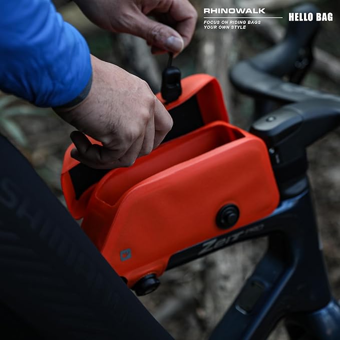 Rhinowalk Top Tube Bag - Fully Waterproof and Stable Bicycle Frame Bag for Mountain & Road Bike