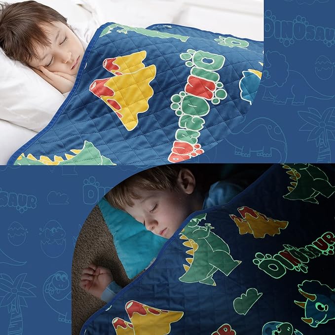 Cooling Blanket for Hot Sleepers,Glow in The Dark Dinosaur Blanket Girls Toys for 1-10 Year Old Boys Girls Gifts,Q-Max>0.4 Arc-Chill Cooling Fiber,Dino Soft Summer Blankets for Boys Girl,50x60In