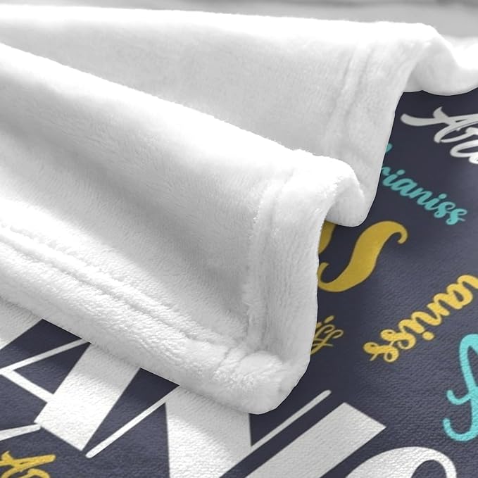 Name Blanket Personalized Blanket for Adult Kids Flannel Customize Throw Blanket Custom (Color 09, 60 x 80 Inches)