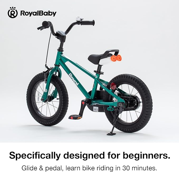 RoyalBaby Kids Bike EZ Freestyle Training Free Balance to Pedal Easy Learning Bicycle, 12-18 Inch for Toddlers to Big Kids