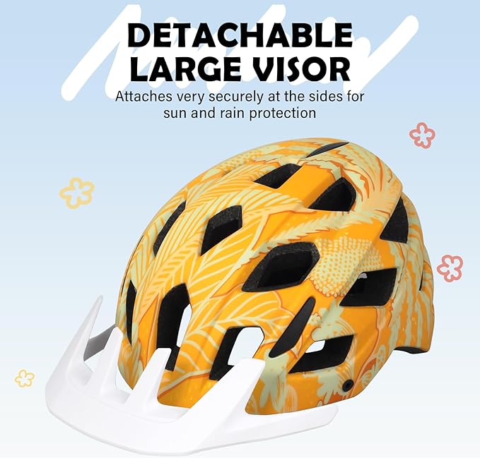 Kids Bike Helmet, 2 Size Adjustable for Youth Toddler Boys & Girls 3-5-8-10-12-14 Years, Child Helmets with Visor for Skating Cycling Scooter