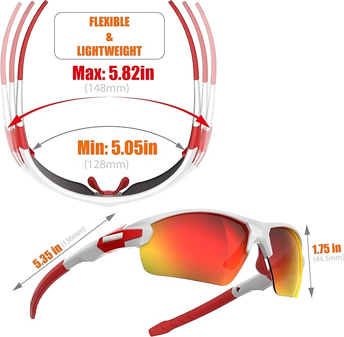 RIDE YOUR WAY Professional wrap around Frameless Cycling Sunglasses for Men and Women