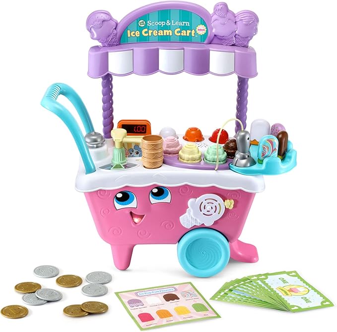 LeapFrog Scoop and Learn Ice Cream Cart Deluxe (Frustration Free Packaging), Pink