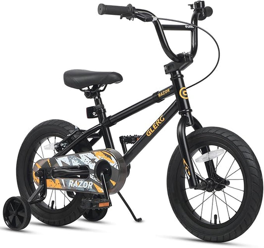 Glerc Kids Bike for Ages 1-8 Years Old, 12-16 Inch BMX Style Kids Bicycle with Training Wheels, Boys Bike for Children and Toddler, Multiple Colors