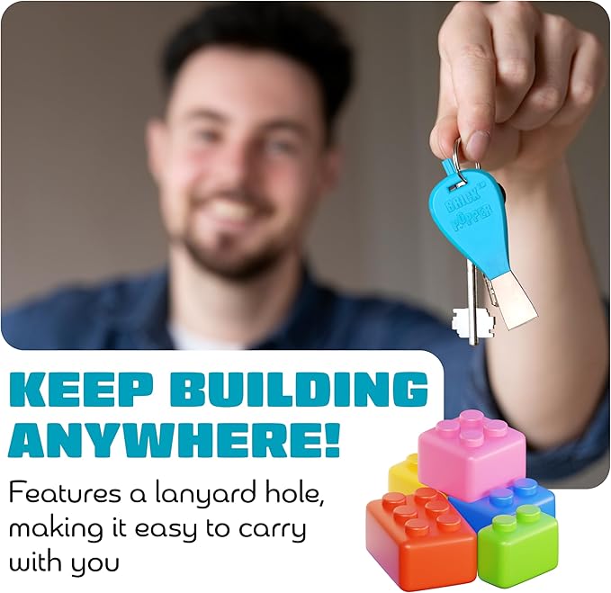 Brick Popper - World's Fastest Separator Tool - Efficient Remover for Kids and Adults - Perfect for Ages 6 and Up - Essential Tool (Light Blue)