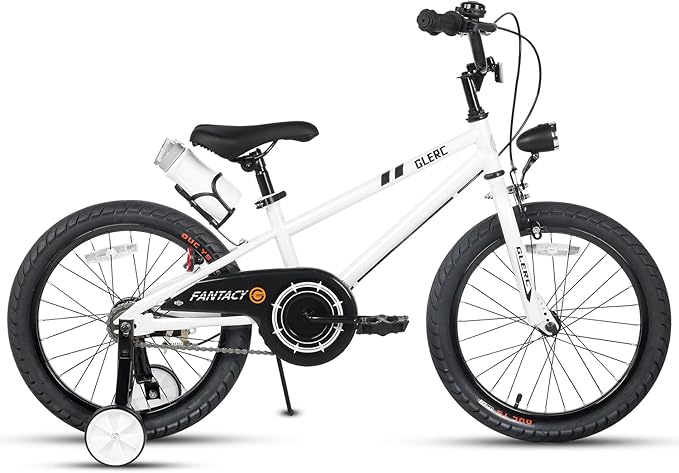 Glerc Fantacy Kids Bike, 12-20 Inch Children Bicycle for 2-13 Years Old Boys Girls, Kids Bicycle with Water Bottle Holder & Headlight & Training Wheels, Multiple Colors
