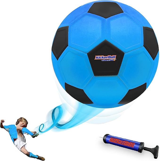 Kickerball - Curve and Swerve Soccer Ball/Football Toy - Kick Like The Pros, Great Gift for Boys and Girls - Perfect for Outdoor & Indoor Match or Game