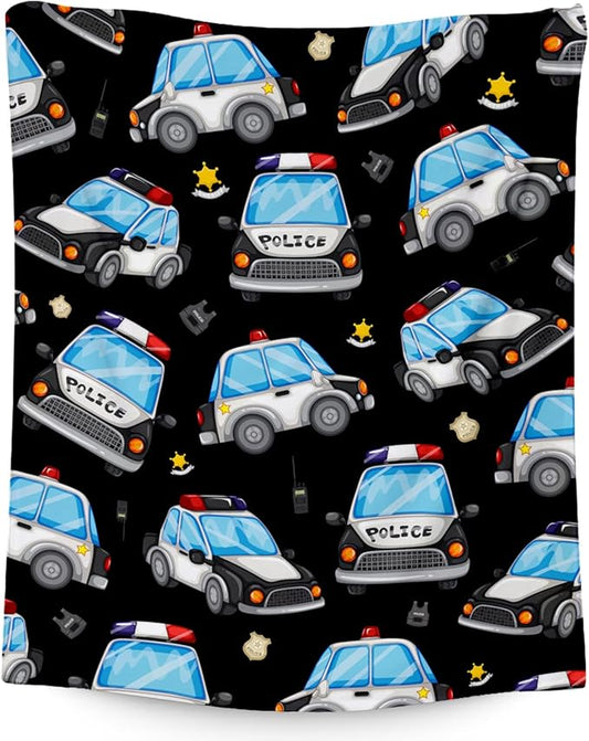 Toddler Blankets for Boys Kids, Car Blanket Gifts Home Decor, Kids Throw Blankets for Car Lovers, Soft Flannel Warm Boys Blanket for Couch Sofa (Black, 30x40 Inch)