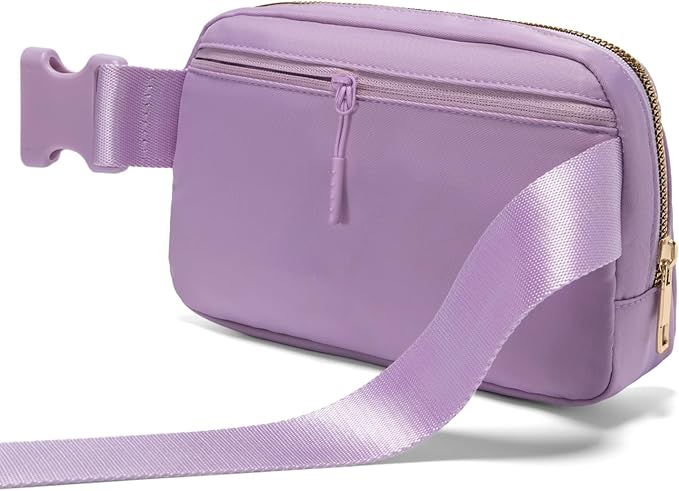 Gitus Birthday Gifts for 8 9 10 11 12 13 Year Old Girls Personalized Fanny Pack Crossbody Bags with Initial Letter Patch Belt Bag for Teen Girls Cute Trendy Stuff Travel Essentials (Lavender-X)