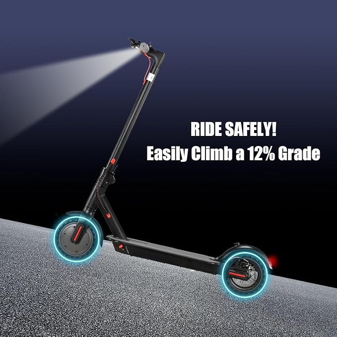 Electric Scooter Adults, Foldable 8.5" Tires E Scooter for Adults, 19 Mph, 350W Motor Fast Cooter, Kick Scooters Max 21 Miles Long Range for Commuting, Heavy Duty E-Scooter with Dual Braking System