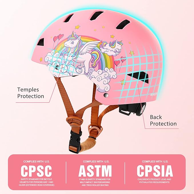 Kids Bike Helmet Ages 3-5-8-14, CPSC ASTM CPSIA Certified Toddler Helmet