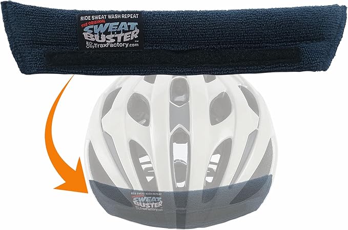 Bike Helmet Sweatband – Stops Sweat Dripping, Keeps You Cooler, Premium Comfort, Simple Helmet Integration & Quick Removal for Washing. Mountain Biking, Road Biking or Any Cycling.
