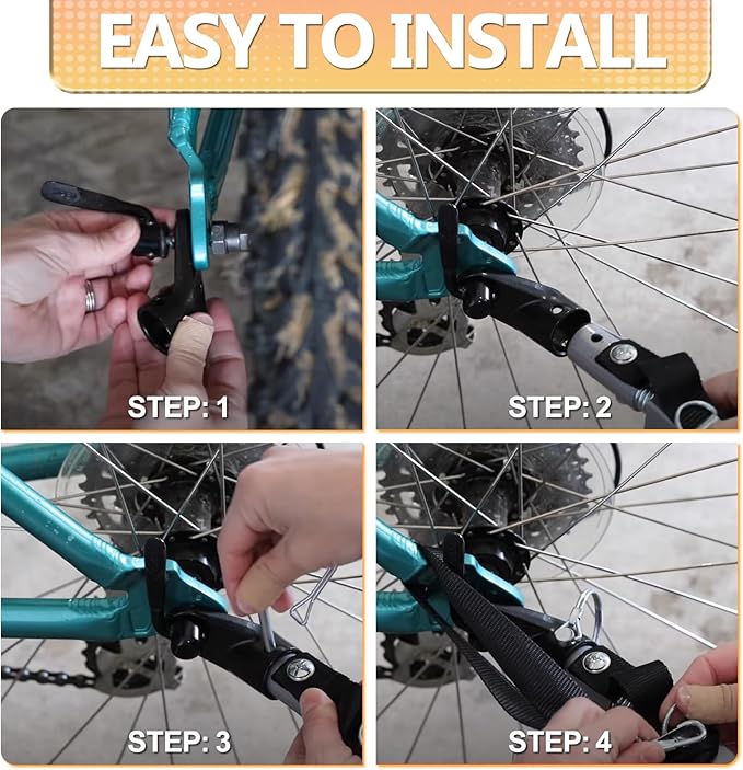 Bike Trailer Hitch Connector Coupler Bicycle Adapter for Children's Trailers,Cargo and Pet Bicycle Trailers,Black Adapter Accessories