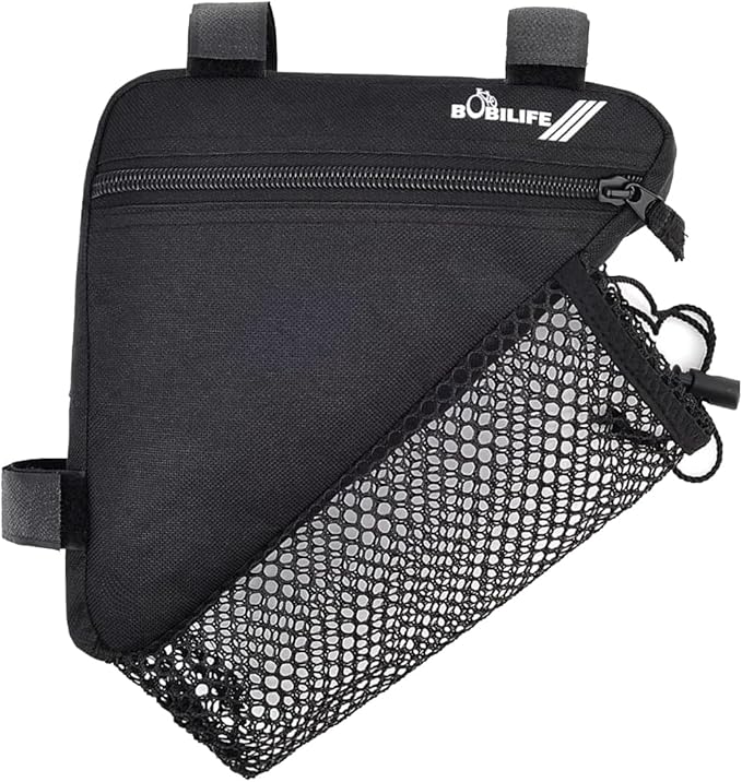 Bike Triangle Frame Bag - Bicycle Cycling Storage Triangle Top Tube Front Pouch Saddle Bag for Road and Mountain Bikes