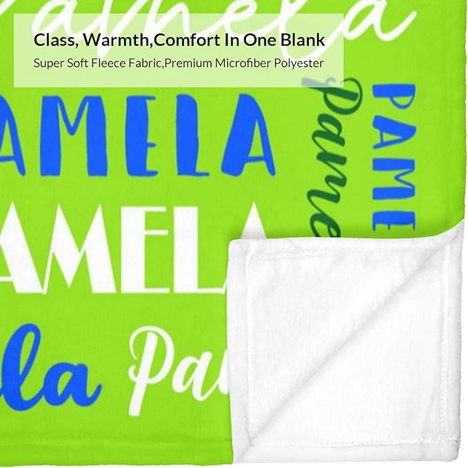 Name Blanket Personalized Blanket for Adult Kids Flannel Customize Throw Blanket Custom (Color 23, 50 x 60 Inches)
