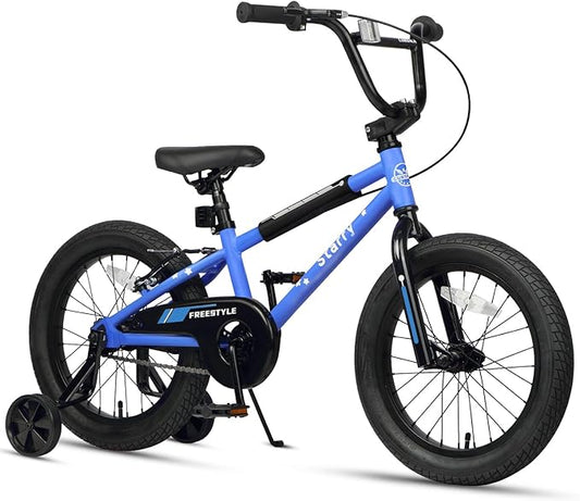 12 14 16 18 Inch Kids Bike BMX Style Bicycle with Training Wheels Coaster Brake for 2-10 Years Old Toddlers Boys Girls Multiple Colors
