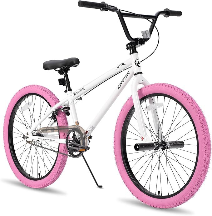 JOYSTAR Brockway Freestyle Kids BMX Bikes 20" 24" Kids Bicycles for 6-14 Years Old Boys Girls and Beginner-Level Riders 2 Pegs Multiple Colors