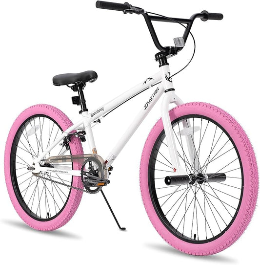 JOYSTAR Brockway Freestyle Kids BMX Bikes 20" 24" Kids Bicycles for 6-14 Years Old Boys Girls and Beginner-Level Riders 2 Pegs Multiple Colors