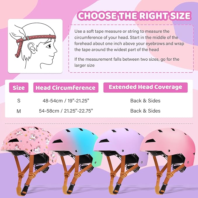 Kids Bike Helmet Ages 3-5-8-14, CPSC ASTM CPSIA Certified Toddler Helmet