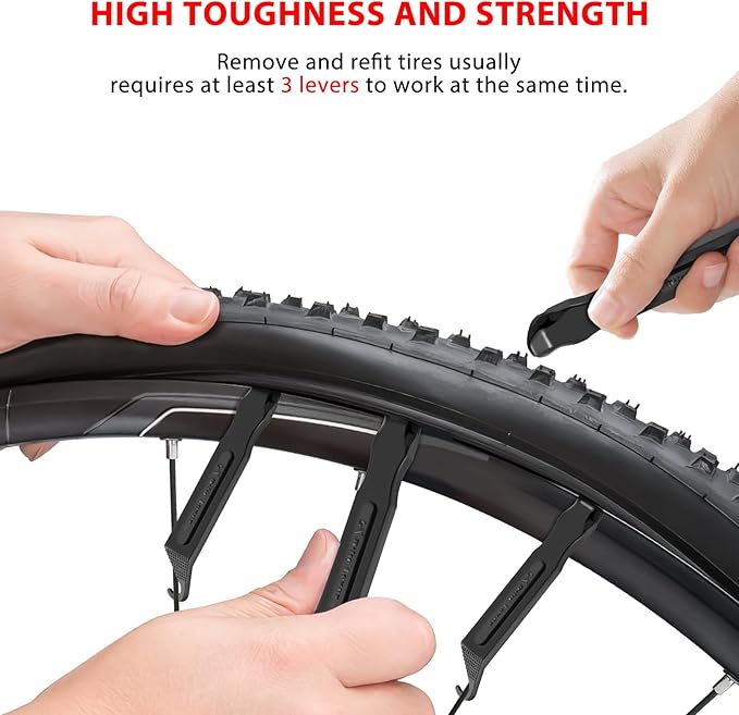 Premium Bicycle Tire Lever Tyre Spoon Iron Changing Tool, Bike Tire Levers Premium Stainless Steel Levers to Repair Bike Tube, Best Tire Changing Tool