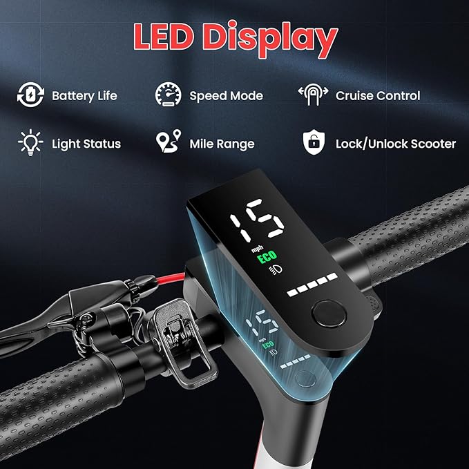 Caroma Electric Scooter,630W Peak Motor,20 MPH Max Speed & 18 Miles Long Range,8.5" Solid Tires,Dual Braking System with Cruise Control,Foldable E-Scooter with Smart APP Lock for Adults and Teens