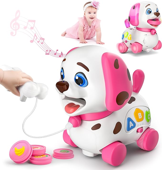 Musical Toys for 1 Year Old Girl Gifts, Bilingual Baby Toys 6-12-18 Months, First 1st Birthday Girl Gifts for Boy, Learning Educational Toddlers Puppy for 1 Year Old Boy Present