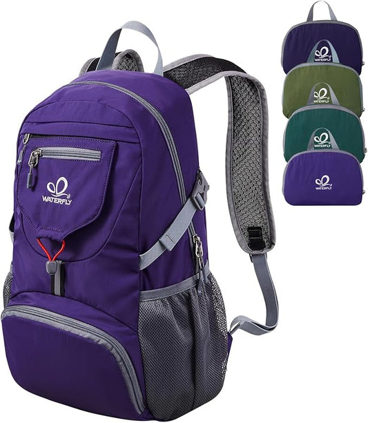 WATERFLY Small Lightweight Packable Backpack: 20l Ultra Light Foldable Travel Hiking Camping Daypack Day Pack for Man Woman