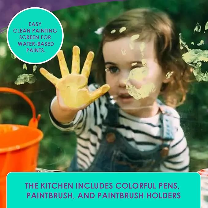 Plum® Discovery Mud Pie Kitchen for Kids Outdoor Toys - Play Toy Kitchen with Accessories, Wooden Kids Playset, with Built-in Gardening Planter and Painting Easel for Kid Age 3+