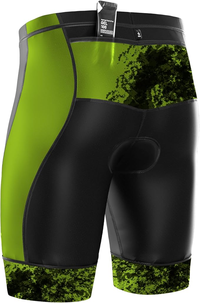 SLS3 Triathlon Shorts - Men's Padded Tri Shorts with 2 Pockets, Medium Compression