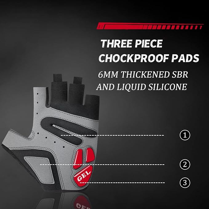 Cycling Gloves,Gel Padded Bike Gloves for Men Cycling,Anti-Slip & Shock-Absorbing Lightweight & Breathable Design Road Bicycle Half Finger for Women