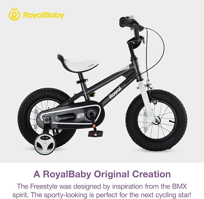 RoyalBaby Kids Bike EZ Balance to Pedal Dual Handbrake Toddlers Boys Girls Bicycle 12-20 Inch for Age 3-10 Years