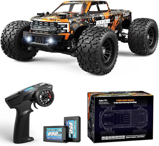 HAIBOXING 1:18 Scale RC Monster Truck 18859E, 2.4GHz Remote Control Fast RC Car 36km/h 4WD Off-Road Water-Resistant Electric Powered Vehicle with Dual Batteries, Ideal for Kids and Adults