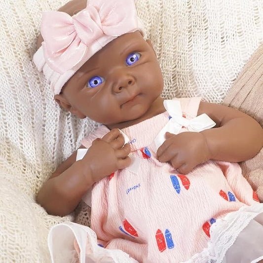 19.69 in Full Silicone Reborn Baby Dolls, 1:1 Lifelike Newborn Dolls Non Vinyl Realistic Reborn Toddler Dolls Boy Washable Sleeping Doll